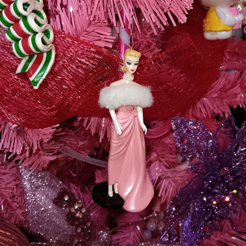 1996 VINTAGE BARBIE DOLL ENCHANTED EVENING CHRISTMAS TREE ORNAMENT - Picture 5 of 13